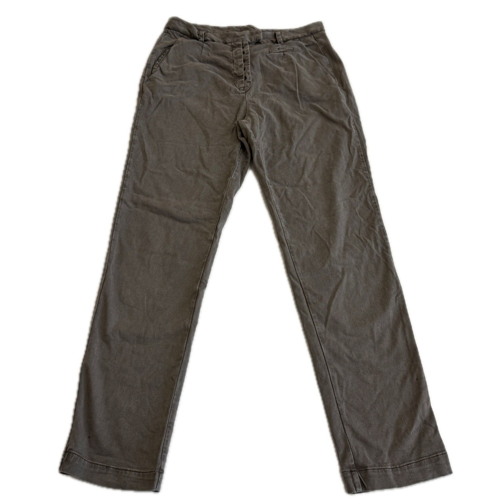 Transit Par Such Pants Womens 2‎ Brown Grey Slim Leg Button Fly Anthropologie